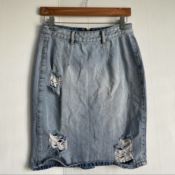 Billabong distressed denim jean skit back zip - Picture 10 of 10